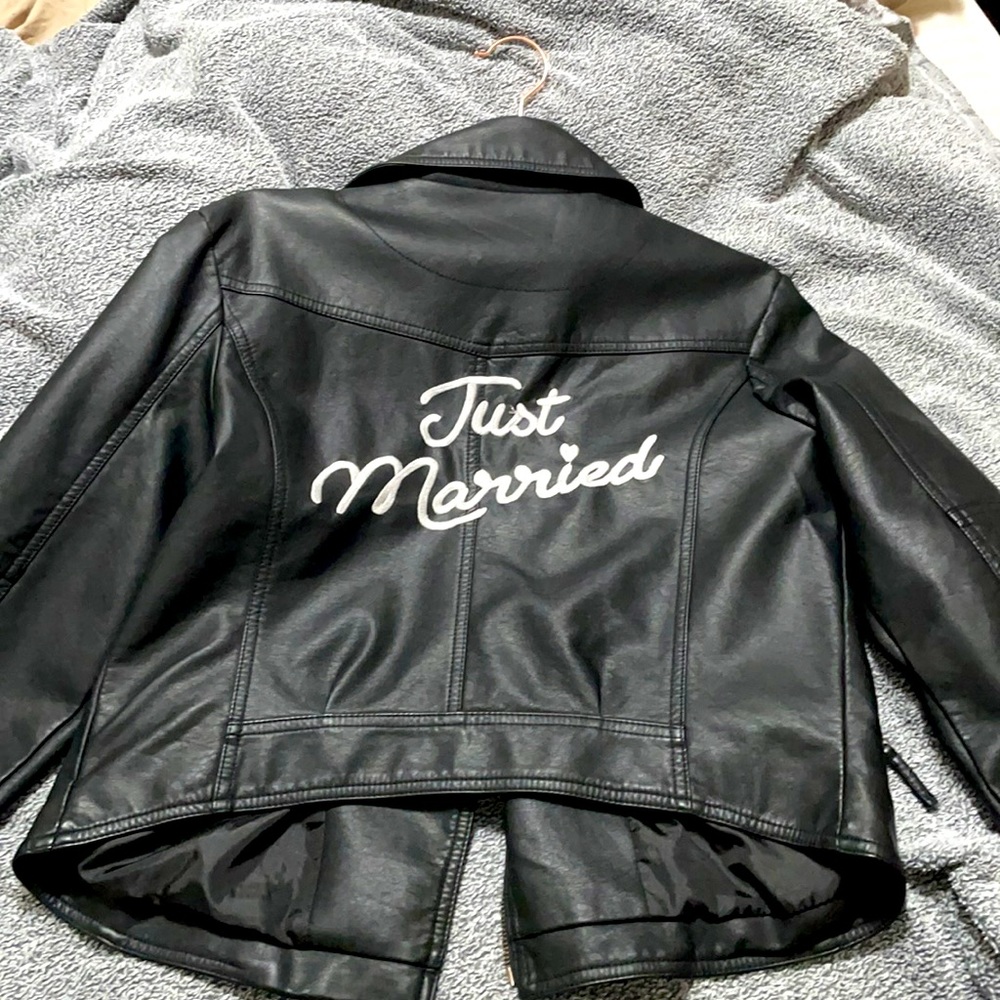 Just married leather jacket